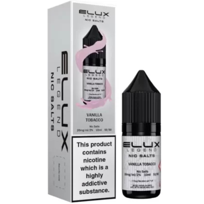 Vanilla Tobacco Nic Salt E-Liquid Legend Series by ELUX (10ml) - 10mg
