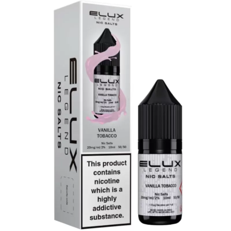 Vanilla Tobacco Nic Salt E-Liquid Legend Series by ELUX (10ml) - 10mg