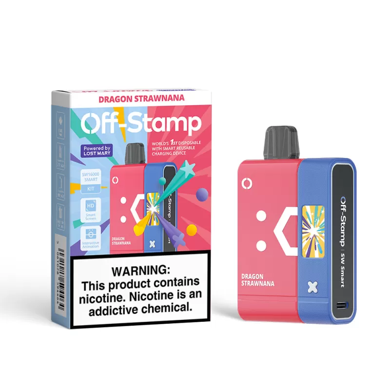 Off-Stamp SW16000 Disposable KIT Powered By LOST MARY – 16000 Puffs - Blue Razz Ice - Image 3