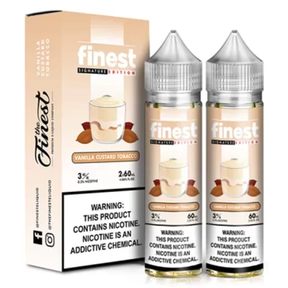 The Finest "Signature Edition" - Vanilla Custard Tobacco (VCT) - 120ML E-Liquid (Twin 60ML Pack) - 3MG