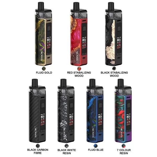 SMOK RPM80 PRO POD KIT - Colour#Black Carbon Fibre>Red Stabalizing Wood>Black Stabalizing Wood>Black White Resin>7 Colour Resin>Fluid Gold>Fluid Resin