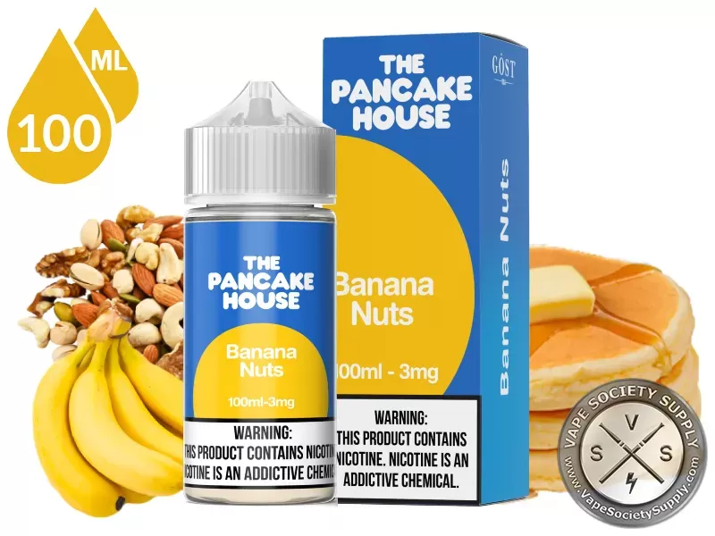 Banana Nuts by The Pancake House 100ml - Vape Product, Vape Product
