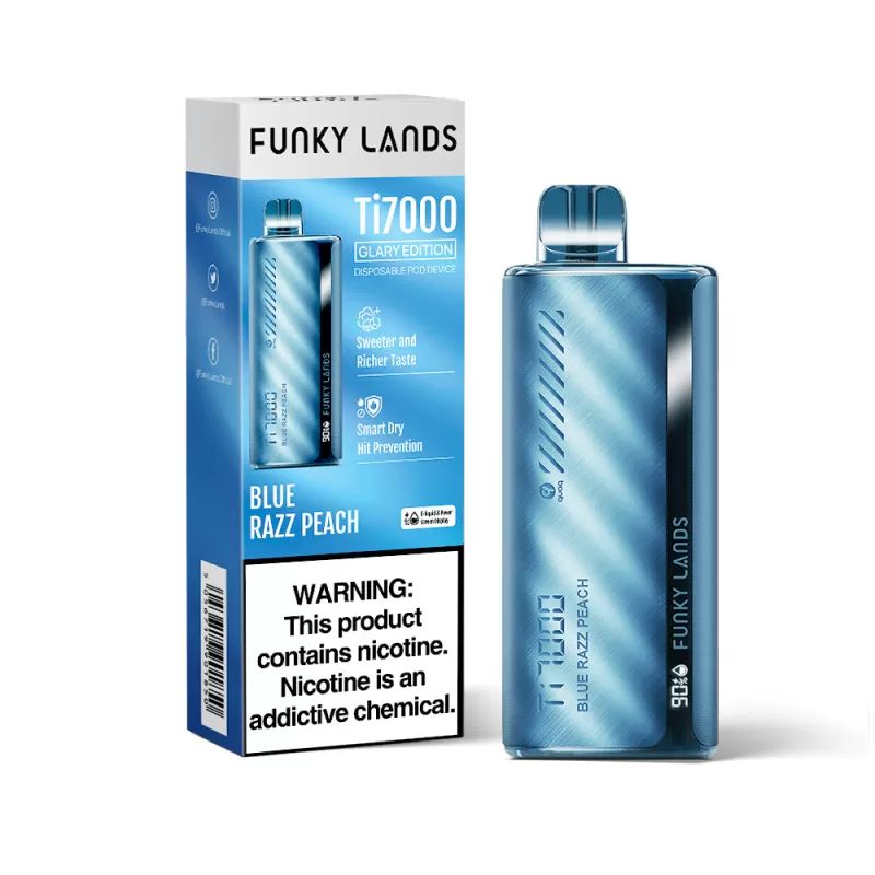 FUNKY LANDS Ti7000 “Glary Edition” Disposable Device – 7000 Puffs - Cherry Lemon - Image 3