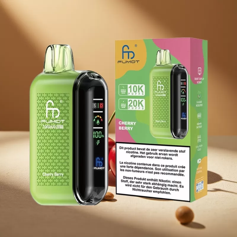 Fumot Tornado 20000 Puffs Dual Mesh Cherry Berry Disposable Vape - Image 2