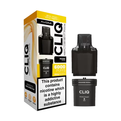 Orange Soda Avomi Cliq 6000 Refill Pack - 20mg - Vape Product (E4EBC4)