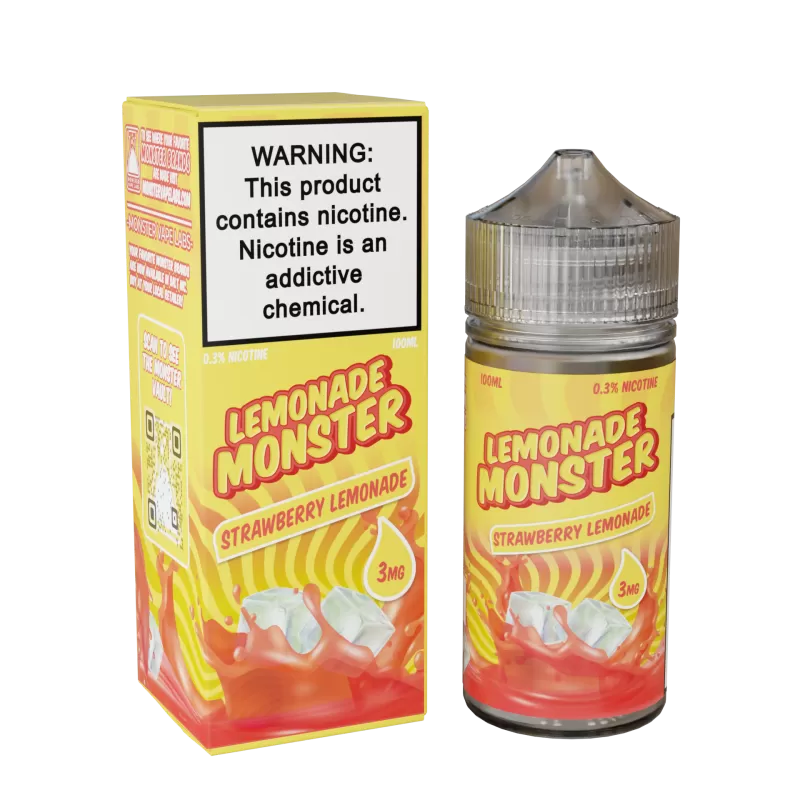 Lemonade Monster - Strawberry Lemonade - 100ML E-Liquid - 3MG