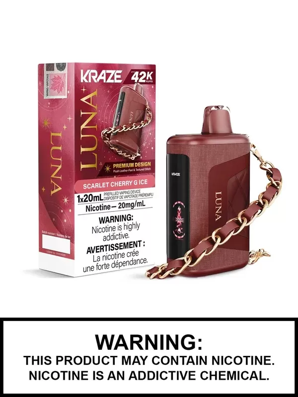 Scarlet Cherry G Ice Kraze Luna Disposable Vape