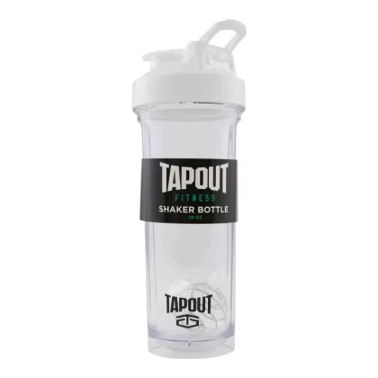Tapout Shaker Bottle, Clear, 28-oz.