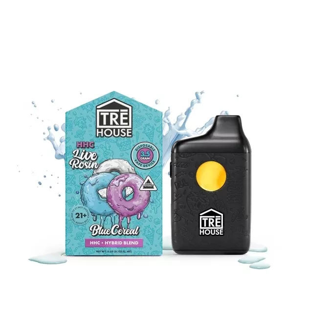 TreHouse HHC Live Rosin Disposable – Blue Cereal – 3.5G | Rokin