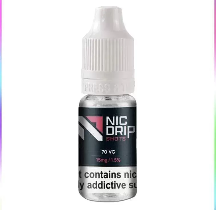 Nic Drip 70VG/15mg Nic Shots – NIC DRIP 70VG 15MG Nicotine Shot