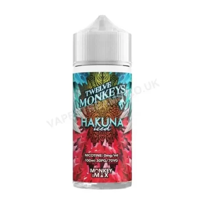 Twelve Monkeys Ice Age Hakuna Iced 100ml E-Liquid Shortfill - Vapestreams Co