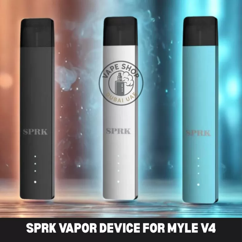 SPRK Vapor Device for Myle V4 in Dubai, UAE - classic silver, cyan