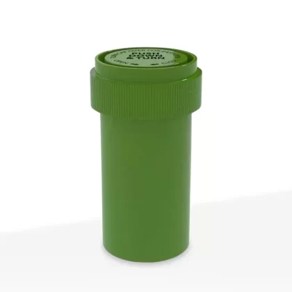 Child Resistant | Opaque Green Reversible Cap Vials | 13 Dram – 2 Grams – 275 Count