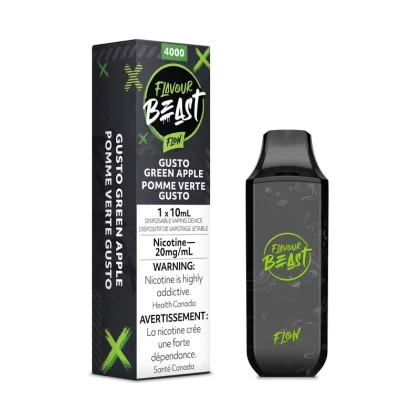 Flavour Beast Flow Rechargeable Disposable 4000 Puffs – Gusto Green Apple