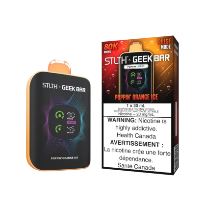 STLTH X GEEK BAR - Poppin' Orange Ice - 20 mg/mL (wholeseller) - Excise ON, 20 mg/mL (wholeseller) - Excise AB