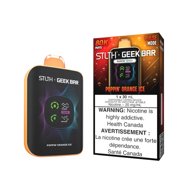 STLTH X GEEK BAR - Poppin' Orange Ice - 20 mg/mL (wholeseller) - Excise ON, 20 mg/mL (wholeseller) - Excise AB