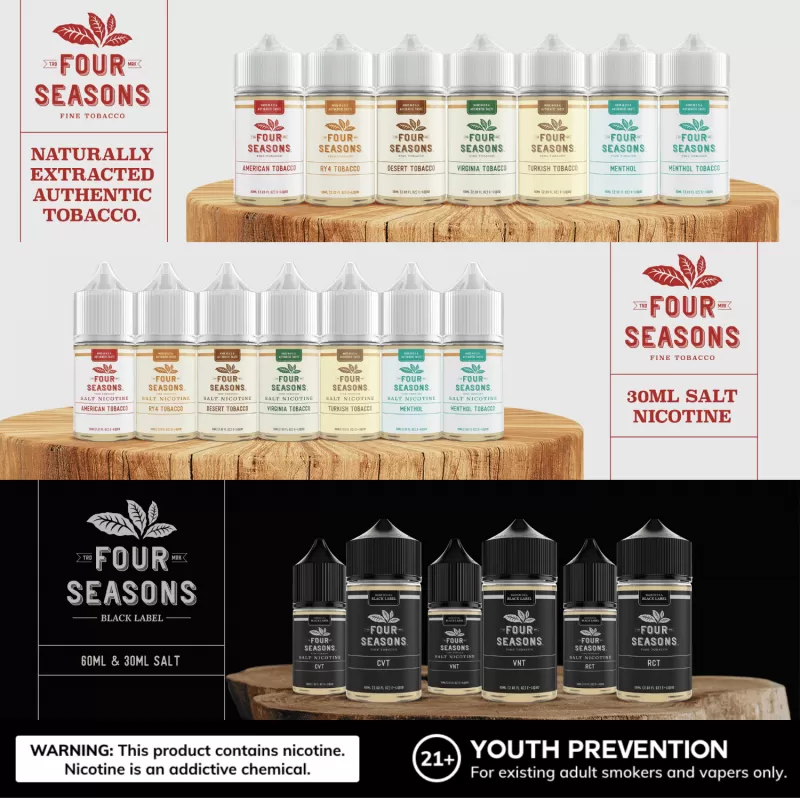 Four Seasons American Tobacco Salt Nicotine 30mL - Image 2