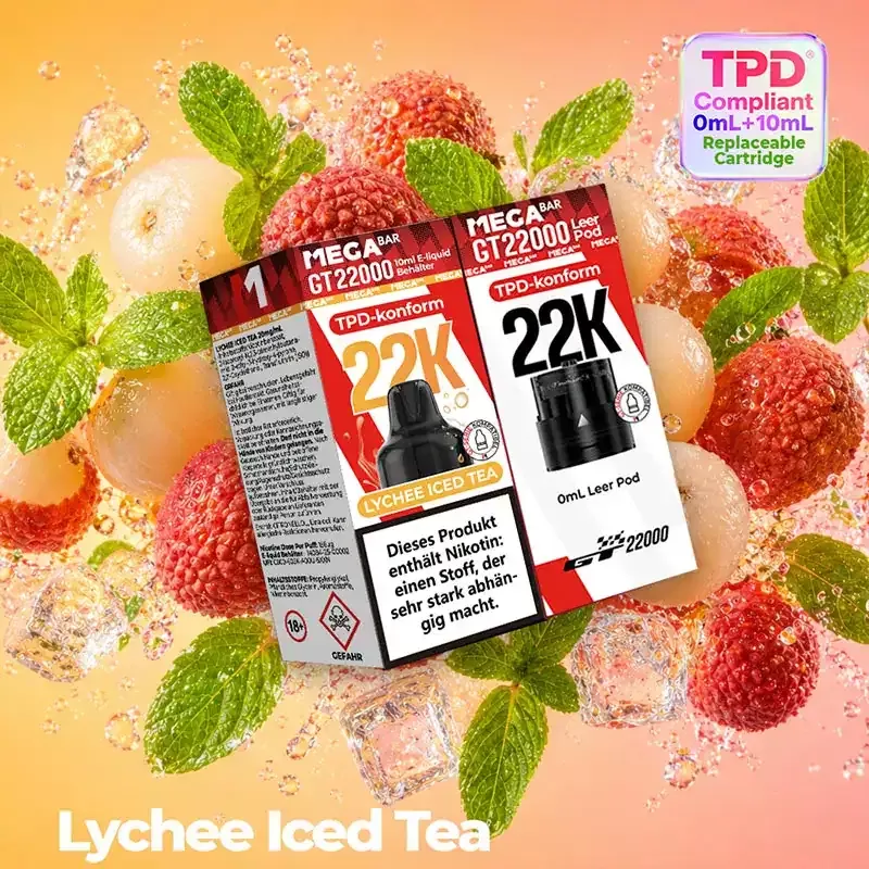 MEGABAR GT22000 Prefilled Pods – Lychee Iced Tea (10ml)