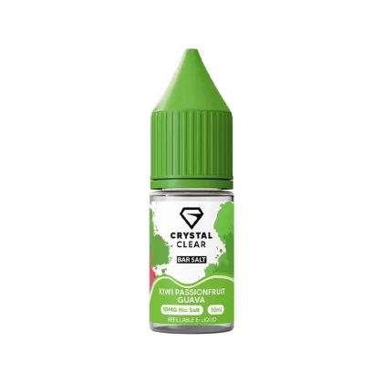 Crystal Clear Bar Salts Kiwi passionfruit Guava Nic Salt Vape Juice - 10mg