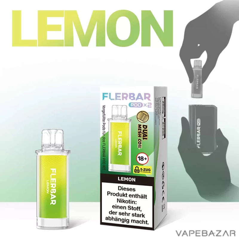 Flerbar Pods – Lemon – Prefilled Liquid Pod – 2er Pack - Image 2