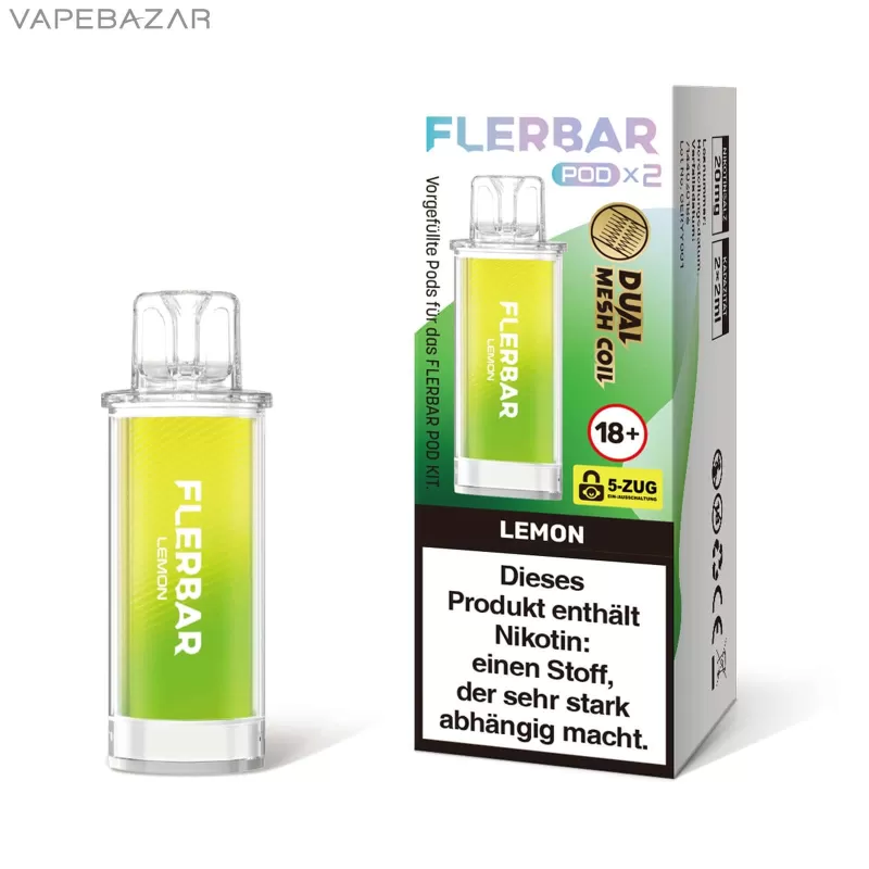 Flerbar Pods – Lemon – Prefilled Liquid Pod – 2er Pack - Image 3