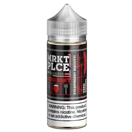 MRKTPLCE BKRS BSKT - Strawberry Biscotti - 100ML E-Liquid - 3MG