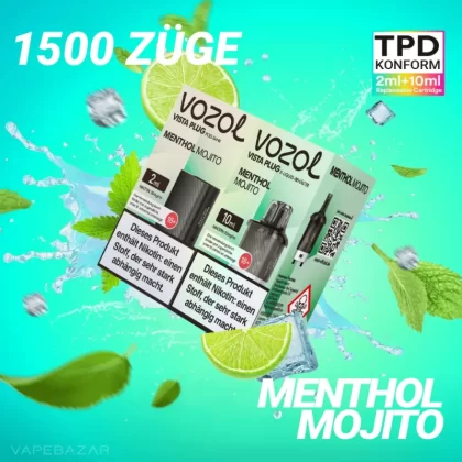 Vozol Vista Plug – Menthol Mojito Prefilled Pod - Vapebazar
