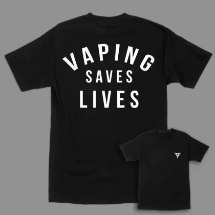 Select Vape “Vaping Saves Lives” Black T-Shirt