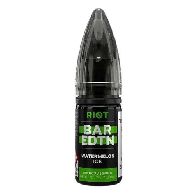 Riot Squad Bar Edition Watermelon Ice Nic Salt E Liquid – Bar Edition (10ml)