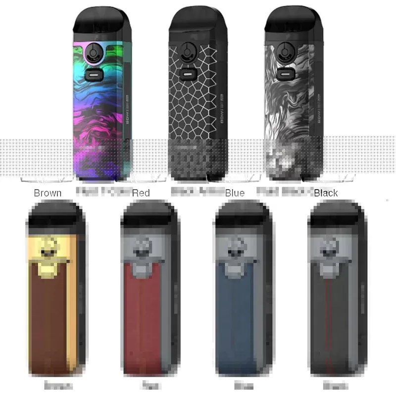 Smok Nord 4 Pod Kit 80W - Colour#Blue Grey Armour>Black Armour>7 Colour Armour>Fluid 7 Colour>Fluid Black Grey>Rasta Green Armour>Red Grey Armour>White Armour>Leather Brown>Leather Red>Leath