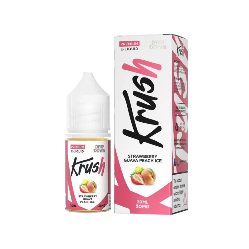 Drip Down Krush Series Salt – Strawberry Guava Peach Ice 30ml (30, 50 mg) - Vapebazaar Pk - Image 2