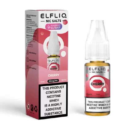Cherry Elfliq Nic Salt E-Liquid by Elf Bar - Nicotine Strength#5mg>10mg>20mg