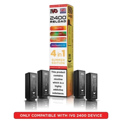 IVG 2400 Reload 4 in 1 Prefilled Pods Summer Edition - Strength#20mg (ECB043)