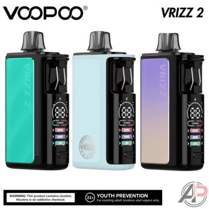 Voopoo Vrizz 2 Pod System Starter Kit Device - Azure, Black Leather