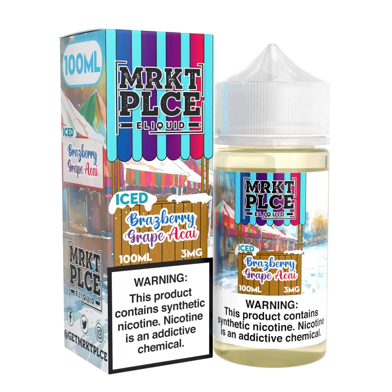 MRKTPLCE - ICED Brazberry Grape Acai - 100ML E-Liquid - 6MG
