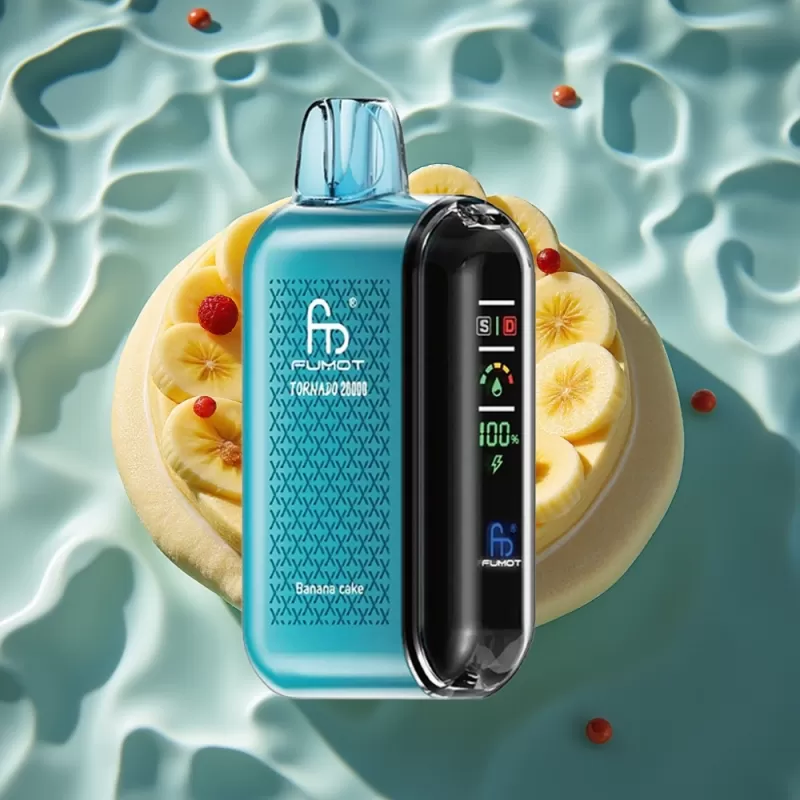 Fumot Tornado 20000 Puffs Disposable Vape Banana Cake – Dual Mesh Coil, 20ml E-liquid, 850mAh Battery, Airflow Control - Bangvapeaustralia