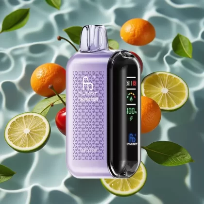 Fumot Tornado 20000 Puffs Cherry Lime Disposable Vape with Dual Mesh Coil & Smart Display - Bangvapeaustralia
