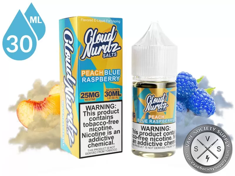 Peach Blue Raspberry by Cloud Nurdz Salts 30ml