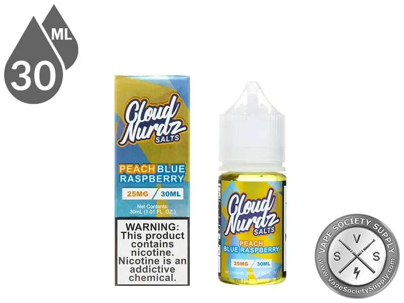 Peach Blue Raspberry by Cloud Nurdz Salts 30ml - Image 2