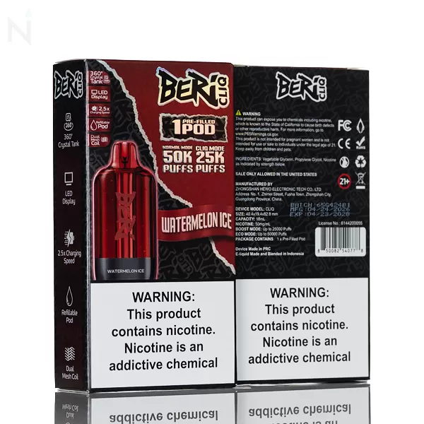 Beri CLIQ 50K 50,000 Puffs Replacement Pods - Miami Mint - Image 3