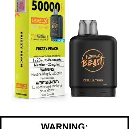 Frizzy Peach Iced Flavour Beast Level X Ultra Pods