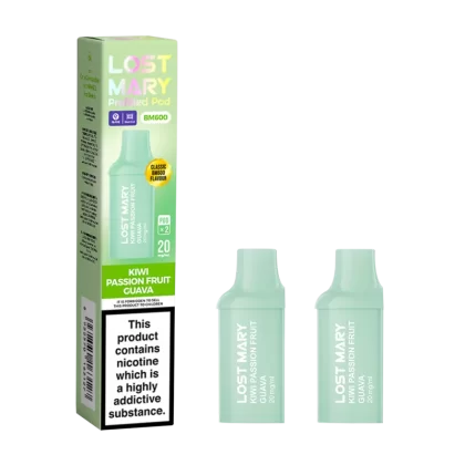 Kiwi Passionfruit Guava Lost Mary BM600 Pods - Ecigwizard