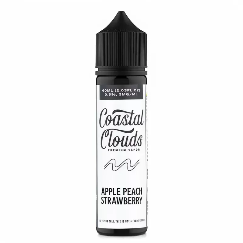 Coastal Clouds – Apple Peach Strawberry 60mL Fruity Vape 70VG