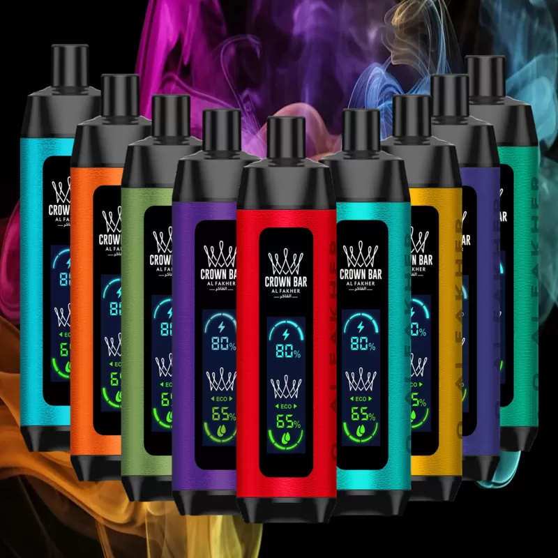 Al Fakher Crown Bar 8000 Pro Dual Mode Rechargeable Disposable Kit (Big Cloud) - Two Apple