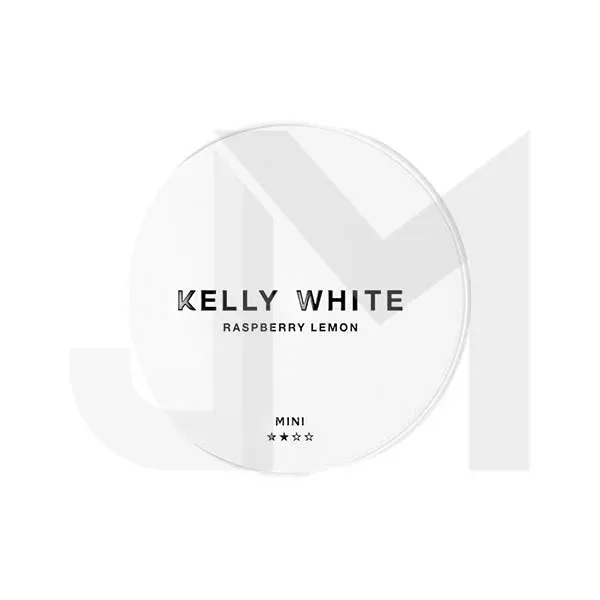 Short Dated :: 8mg Kelly White Mini Medium Raspberry Lemon Nicotine Pouches – 20 Pouches