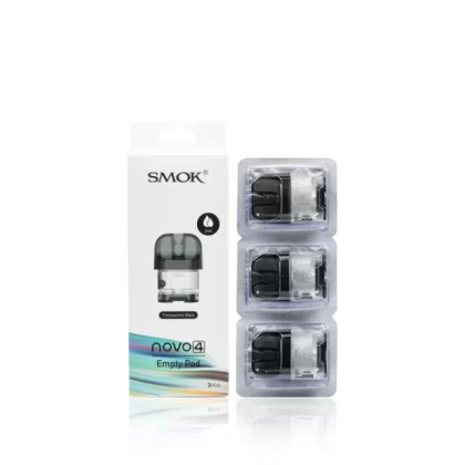 SMOK Novo 4 Replacement Pods - Empty Black, Empty Transparent