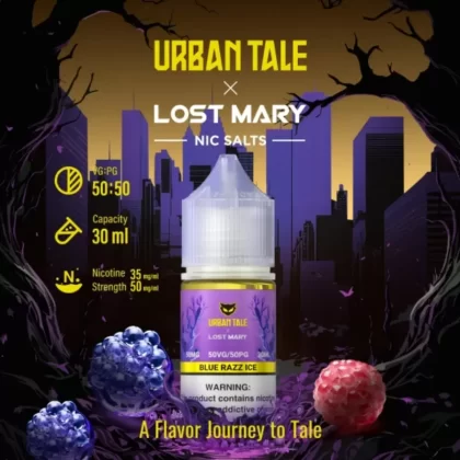 Urban Tale Lost Mary Salt e-Liquid 30mL - Blueberry Cloudd 50mg, Gami 35mg