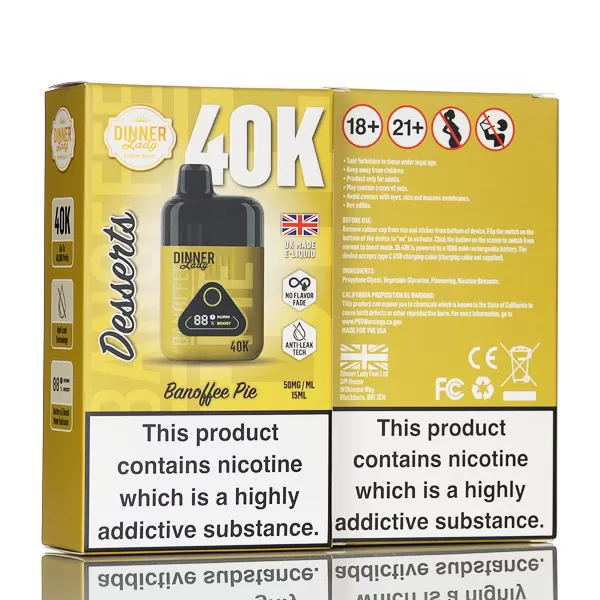 Dinner Lady Desserts 40K Puffs Disposable - Caramel Sticky Pudding - Image 3