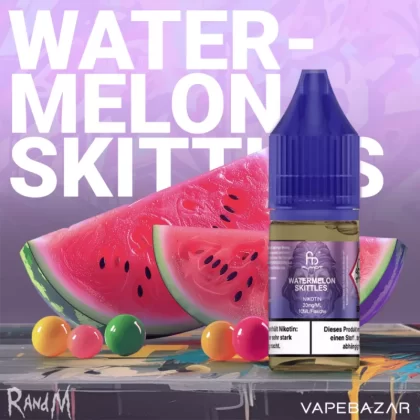 RandM Tornado Liquid – Watermelon Skittles - Propylenglykol, pflanzliches Glycerin; 20mg/ml, Nikotinfrei