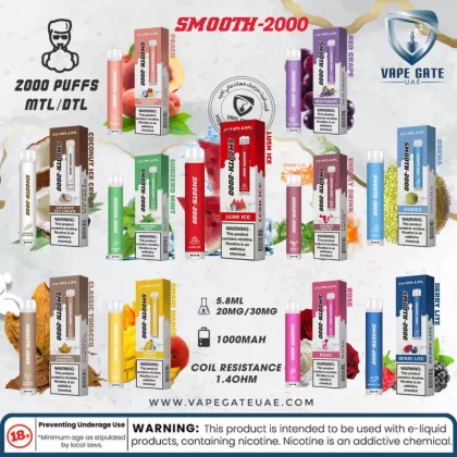 Smooth 2000 Disposable (30MG - 2000 MTL & DTL Puffs) - Lush Ice